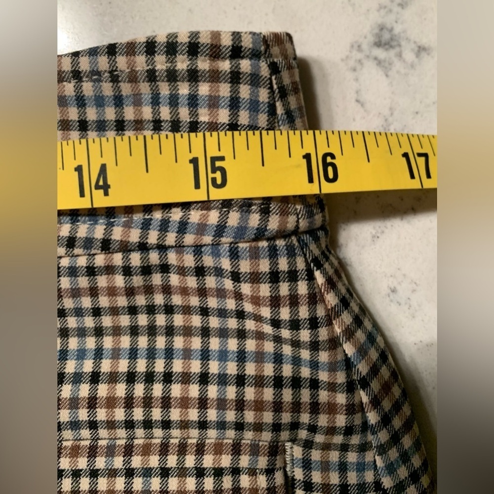 LOFT Checkered Mini Skirt with Button Accents NEW - 6 - Picture 6 of 7
